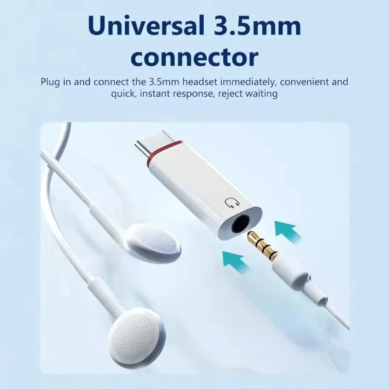 USB-C to 3.5mm Audio Adapter - Hi-Fi Digital Analog Converter for iPhone 15 Pro/Samsung/Type-C Devices, Plug &Play Earphone Jack