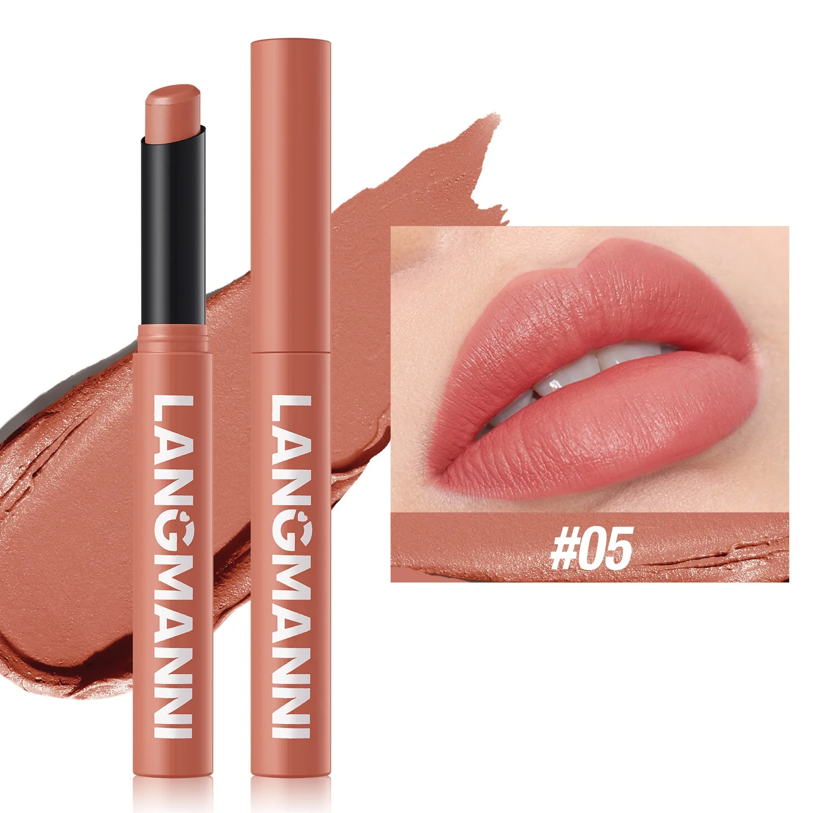 Matte Lipstick Pencil Waterproof Long Lasting Lip Stain Tint_voghion.com