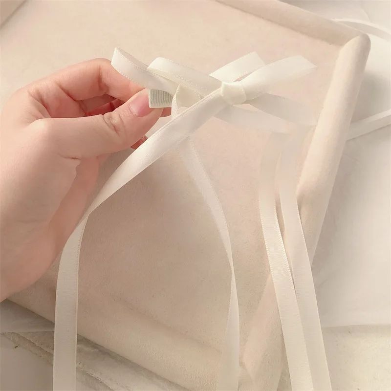 Braided Hair Ribbon Tied Hair Bow Hair Clip White Double Ponytail Hair Accessory Women Tied Hair Tie Ribbon