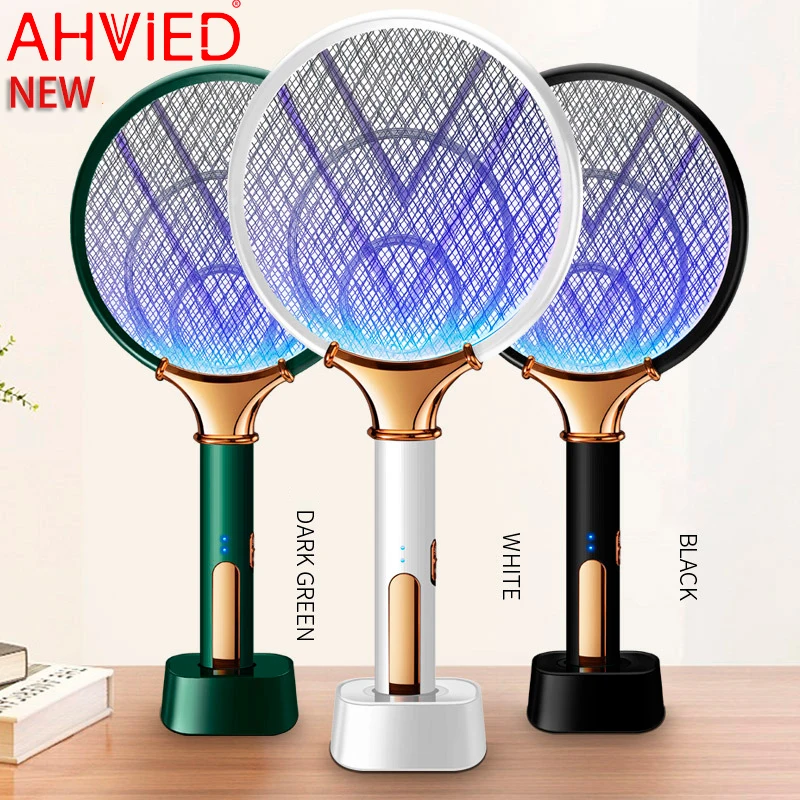 

AHVIED противомоскитная ракетка Fly Zapper 2 в 1, лампа-воблер, ловушка для соблазнения, летняя Ночная защита, детский сон, инструменты, зарядка через USB
