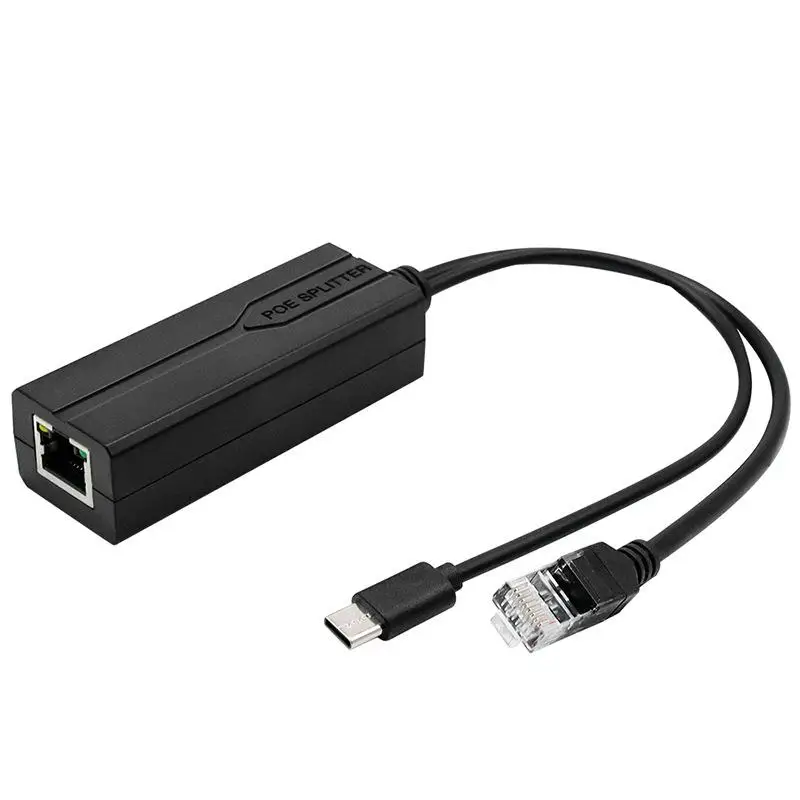 (여름4) 1개 48V  5V 마이크로 USB Type-C POE 분배기 100/1000Mbps 기가비트 POE 카메라 인젝터 전원 공급 장치(화웨이 Hikvision용)