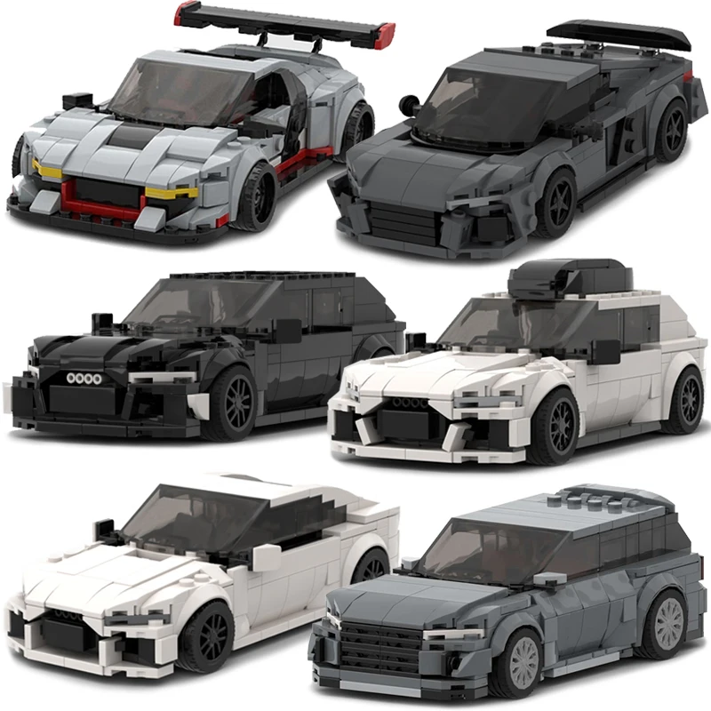 MOC RS6 Avant R8 GT3 RS7 Speed Sports Car Building Blocks Champion