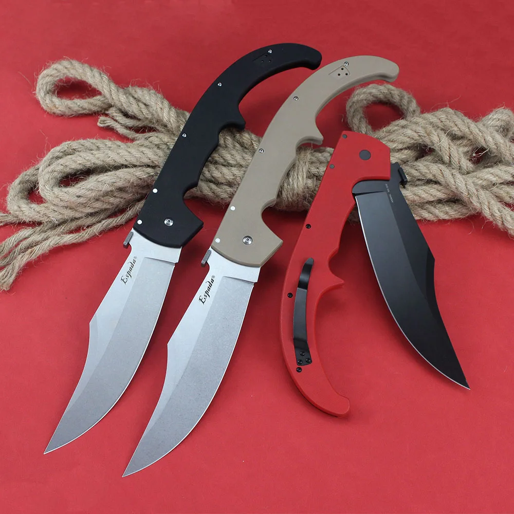 Espada L/XL Cold Folding Tactical Knife AUS10A Steel Large Outdoor Military Hunting Survival Multipurpose Knives for Men Tools 4