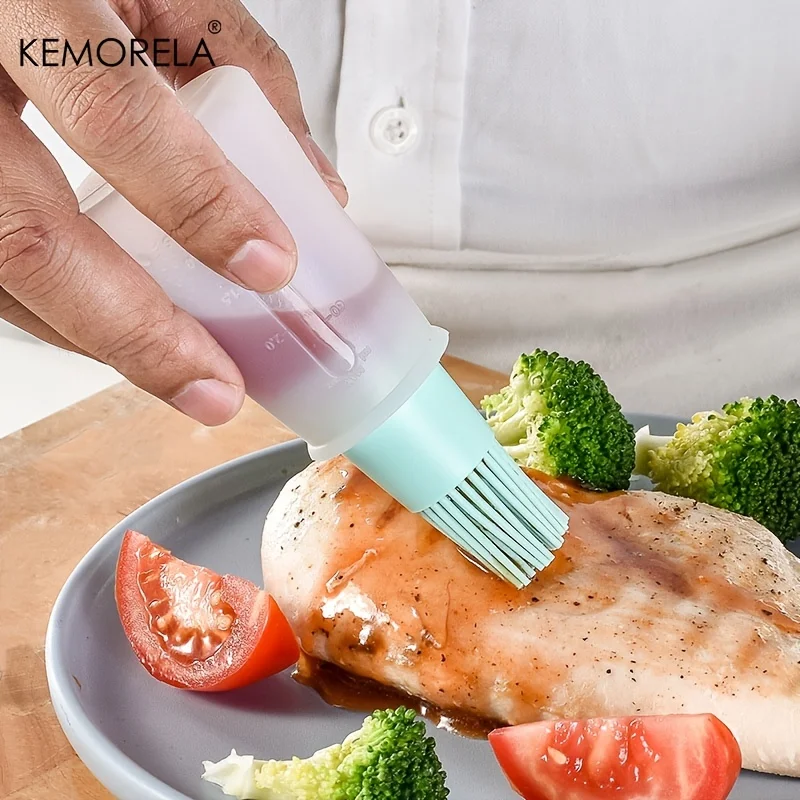 Food Grade Silicone Oil Bottle Lid 1 PCS High Temperature Resistant Hair Brush for Barbecue Baking grill brush cleaning brushes baking brush