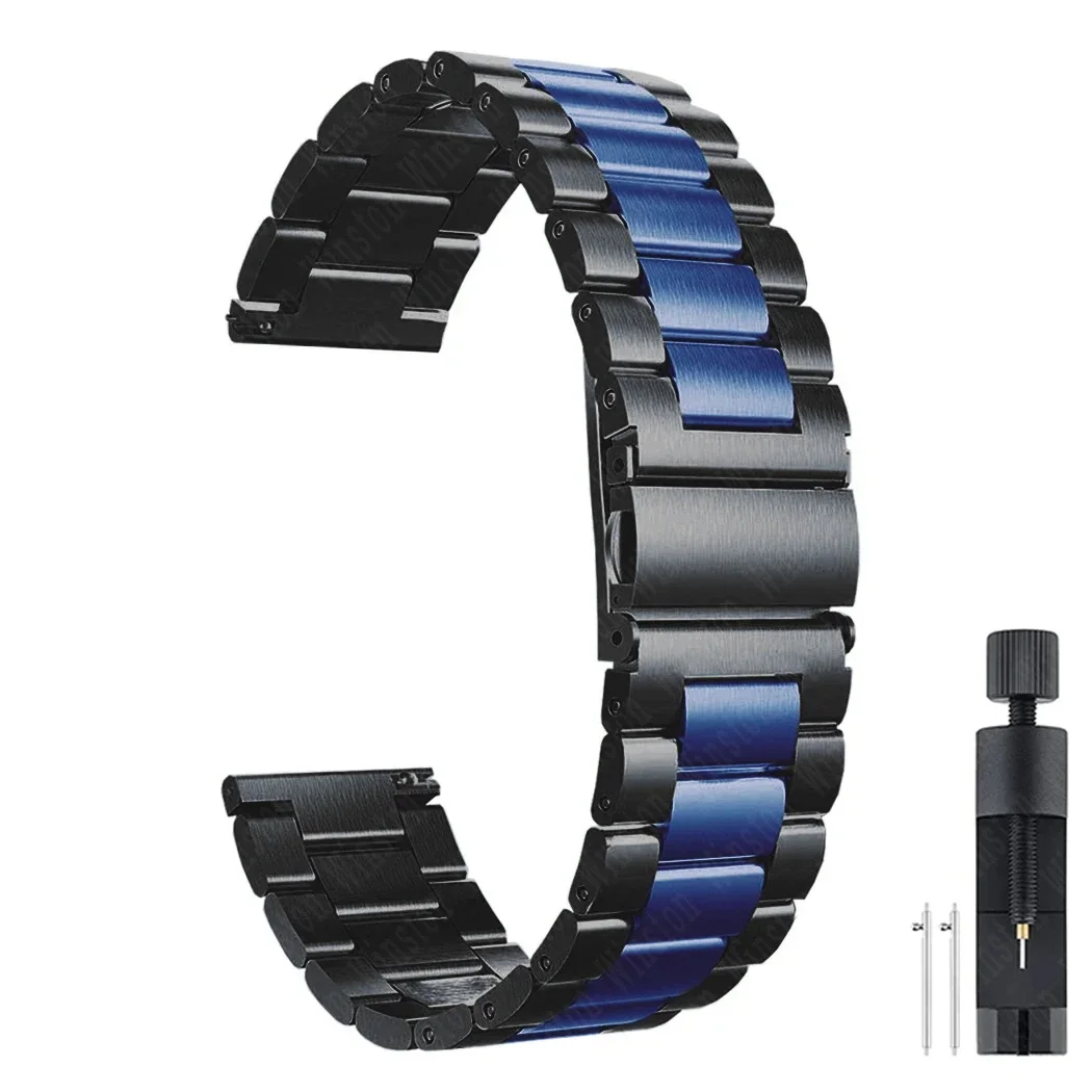 Premium Stainless Steel Watch Strap, 20mm/22mm, Metal Band