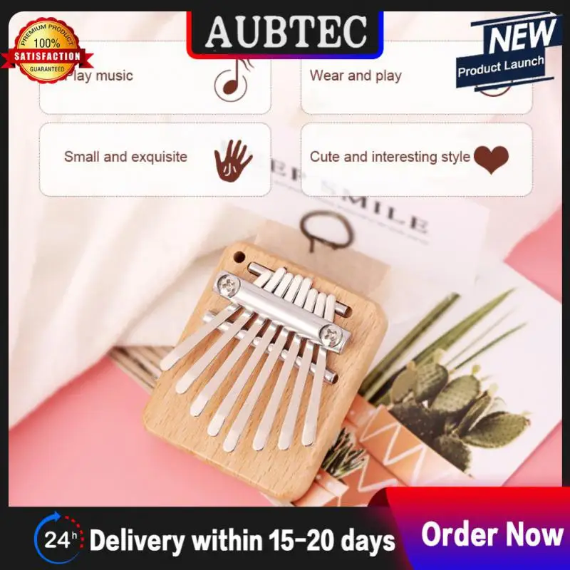 Thumb Piano Exquisite Kalimba Piano Square Kalimba Thumb Piano Body Strumenti Musicali Ciondolo Mini Legno Di Mogano Elegante Caldo