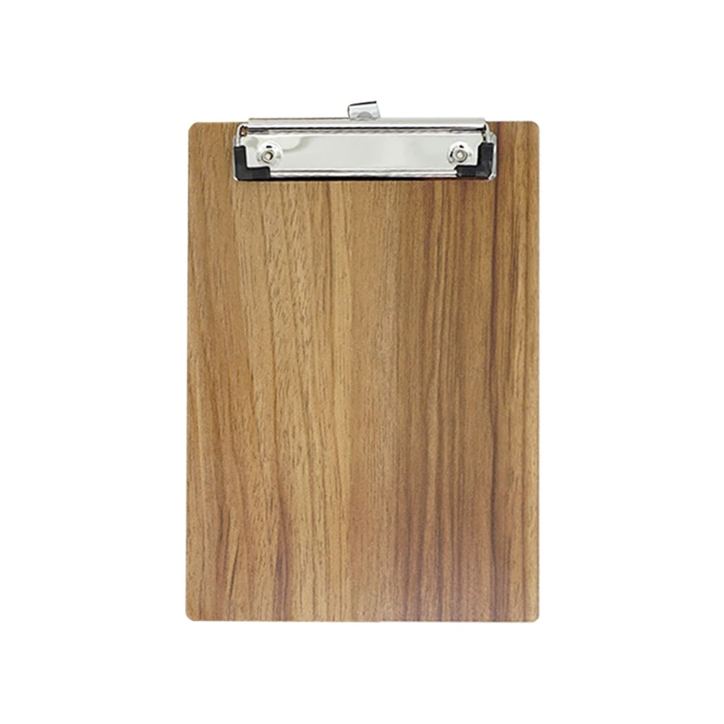 Porte-documents portable A4 A5 en bois, panneau à clip avec pince à batterie, presse-papiers d'écriture