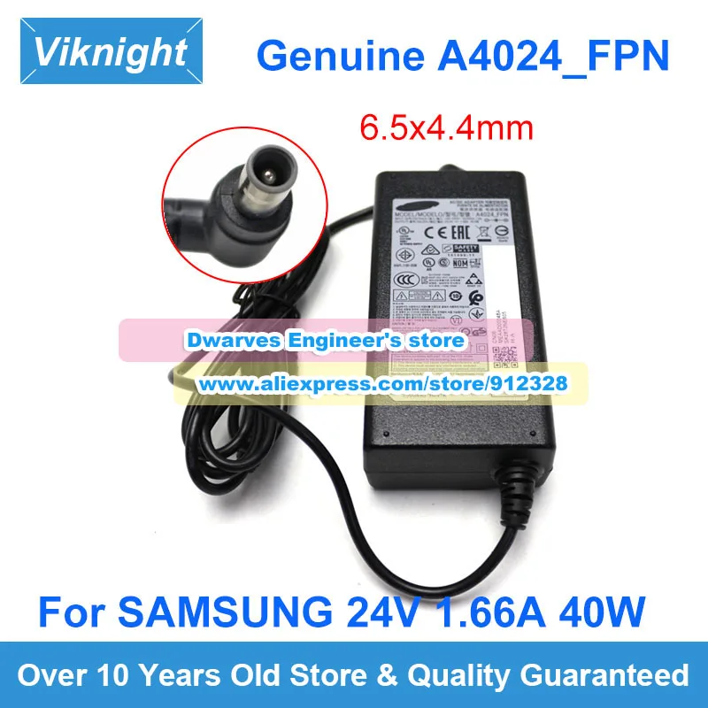Adaptador de Alimentação ca Genuíno 24v 1.66a A4024 Fpn Samsung K550 Hw-h750 Barra Solar hw K450 Hw-n450 Hw-k650 Hw-k550 Hw-q60r