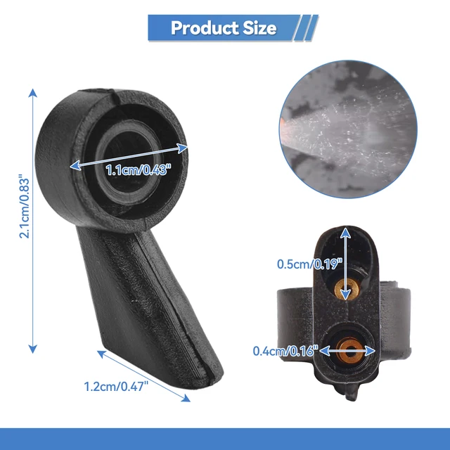 2-Pack Rear Windshield Wiper Washer Nozzles, Washer Nozzle Jet Spray, Windscreen Spray Nozzles For A1 A3 A4 A6 Q3 8P 8E9955985
