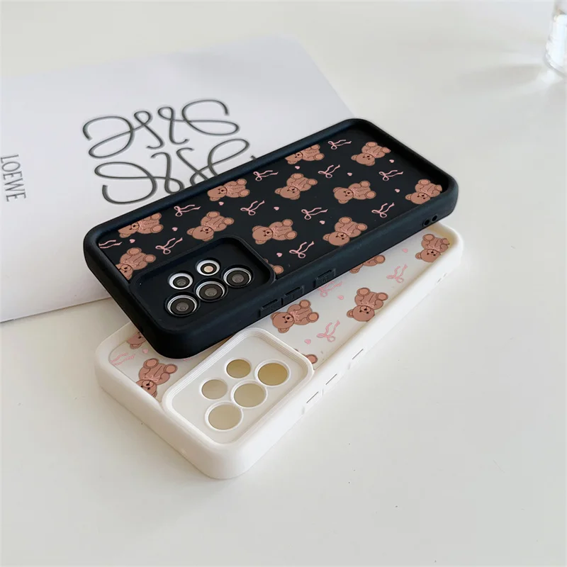 Teddy Bear Bow Silicone Full Protection Phone Case