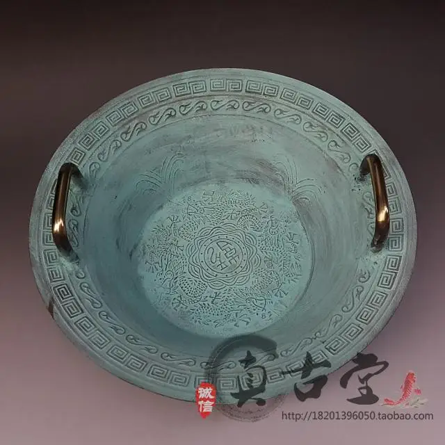 Pure Copper Basin Washbasin Splash Wash Basin Dragon Wash Basin Antique Bronze Ornaments Antique Collection Health Care 3
