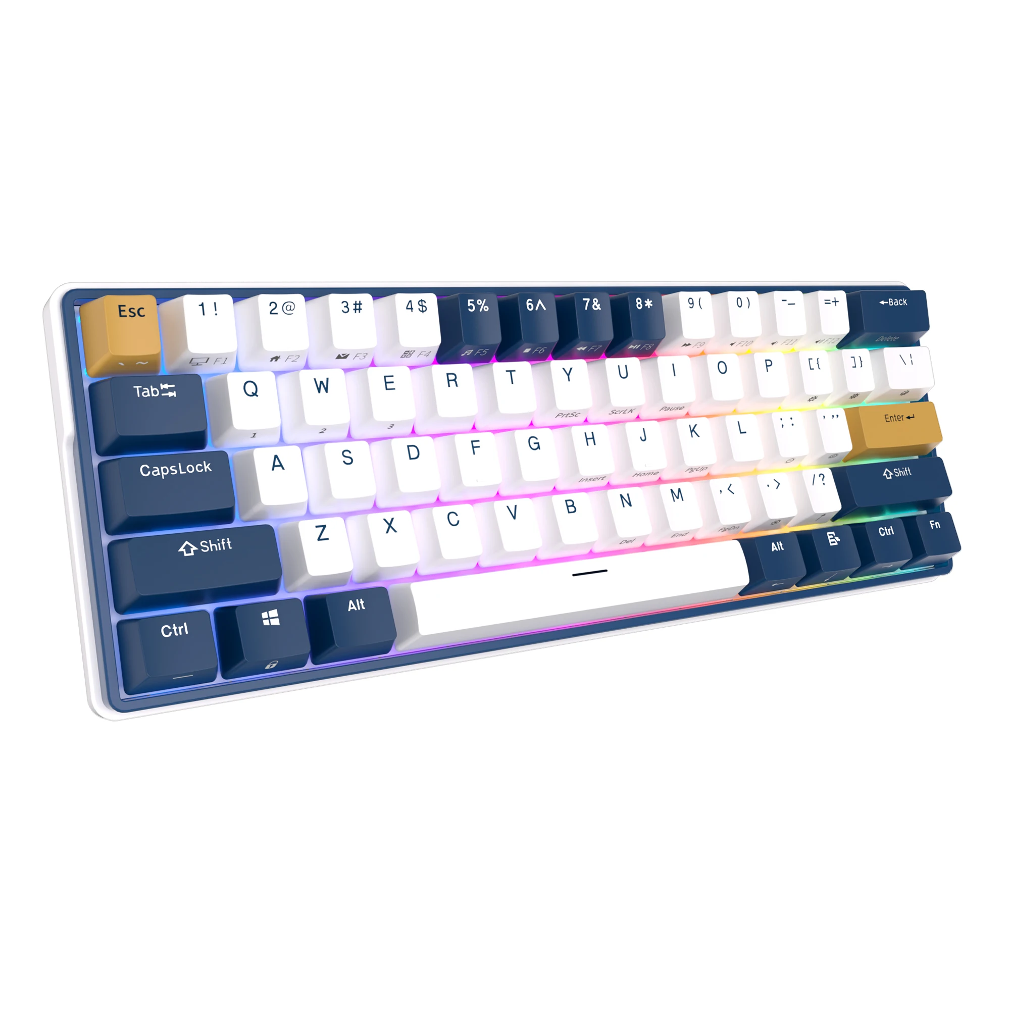 Royal Kludge-teclado Mecânico Tri-modo sem Fios Bluetooth Retroiluminado Rgb Teclados Mini Gamer Hot-swappable 61 Teclas 2.4g Rk61 Plus - Imagem 2