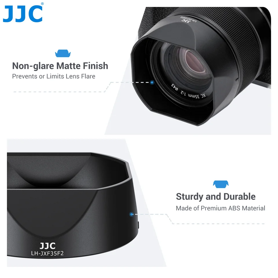 JJC Square Lens Hood for Fujifilm XC 35mmF2 XF 23mmF2 R WR XF