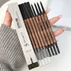 1.5mm Ultra Fine Double-Ended Eyebrow Pencil Waterproof Sweat-proof Long Lasting Eyebrow Pen Professional Eye Makeup for Women 6