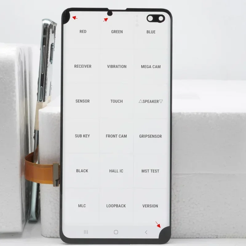 100% Display Super Amoled Per S10 + Lcd Samsung Galaxy S10 Plus G975 G975F Parti Di Riparazione Touch Screen