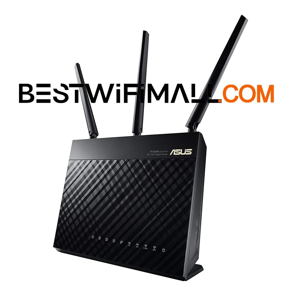 ASUS RT-AC68U ac1900 1900mbps wi-fi 5 aimesh para malha inteira casa wifi roteador de banda dupla, sistema merlin atualizável aiprotection