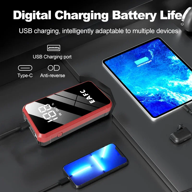 2000A/1200A Car Starting Device Battery Booster 12V Portable Car Jump Starter PowerBank For Charger Booster