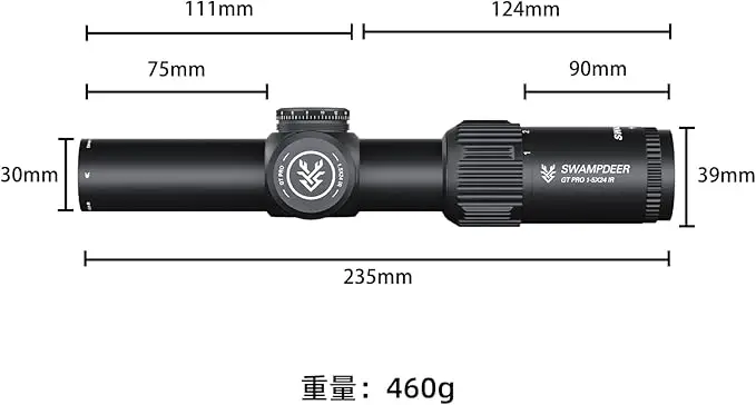 SwampDeer GT PRO 1-5x24 1-5倍LPVO スコープ SWAMP DEER Rifle Scope 1-5x24IR LPVO GT PRO Short Scope