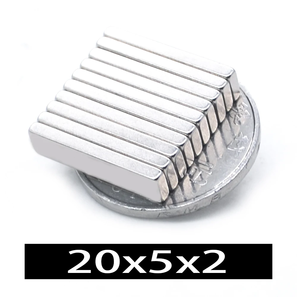 Imanes de 20x5x2mm 20mm x 5mm X 2mm bloque Imanes de refrigerador Imanes 20*5*2mm nuevo maget