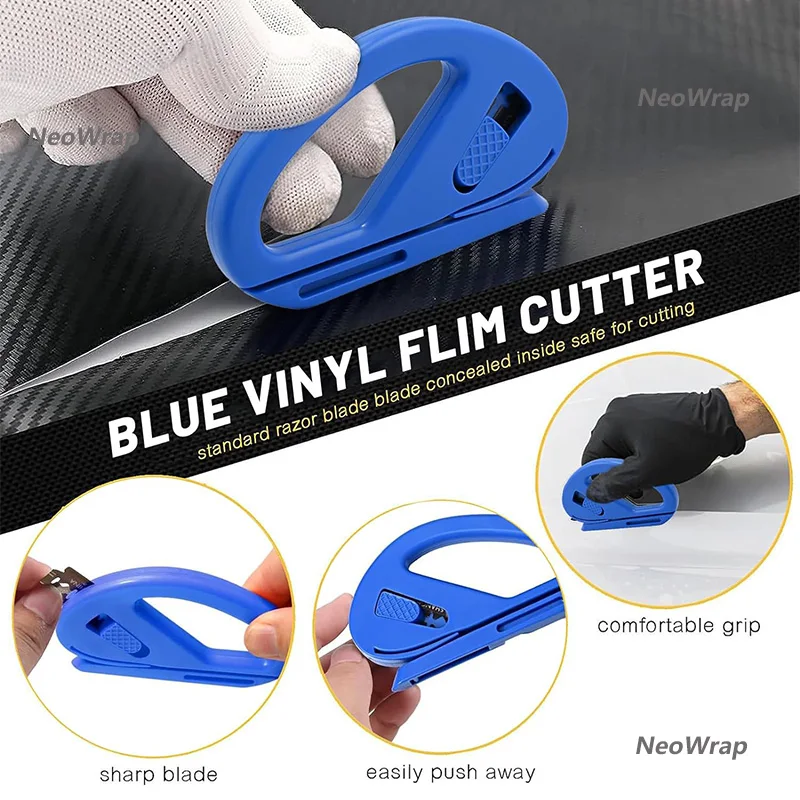Wrapping Paper Cutter 3Pcs Gift Wrap Film Cutter Safety Paper Cutting Tool for Window Tint Car Wrap Craft Making