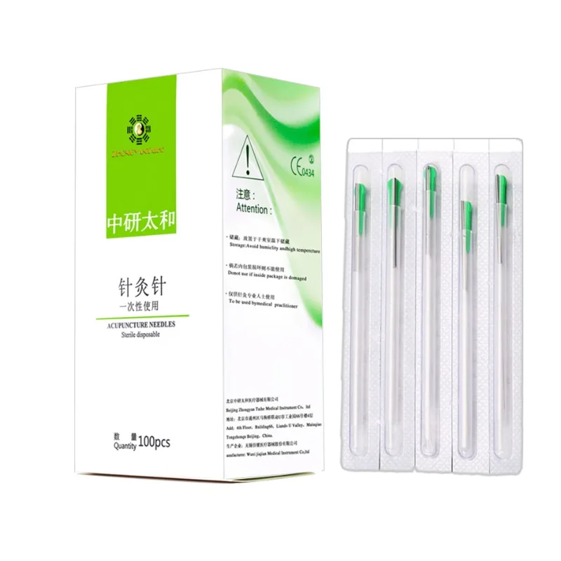 

ZHONGYAN TAIHE 1000pcs Stainless Steel Professional Disposable Sterile Acupuncture Needle with Tube Beauty Massage Relaxation