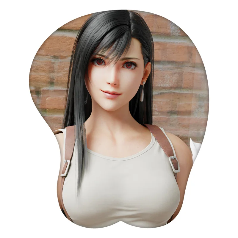 

3D коврик для мыши, Tifa Lockhart, аниме, подставка для запястья, силиконовый, сексуальный, креативный игровой коврик для мыши, коврик