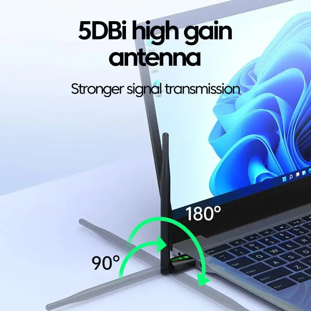 WiFi 6 USB 어댑터 900Mbps 블루투스 5.4 AX900 USB 동글 무선 네트워크 카드 듀얼 밴드 2.4G 5G 이더넷 수신기 무료 드라이버