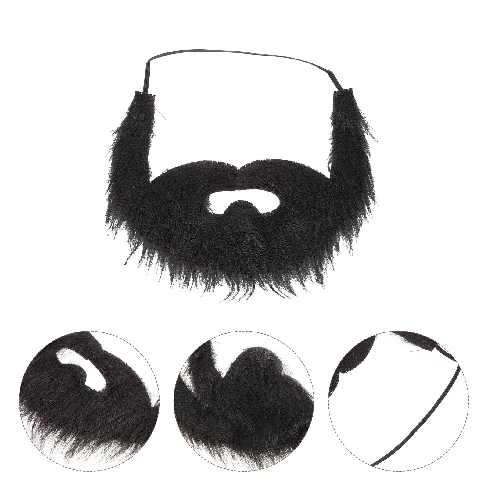 

Fake Beard Funny Realistic Bushy Beard Artificial Mustache For Disguise Game Party Cosplay Costume Props