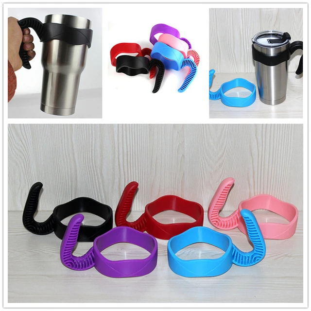 Portable Anti-Slip Tumbler Holder Cup Handle with Double Rings for Yeti  30oz Cups Travel Water Mugs - AliExpress