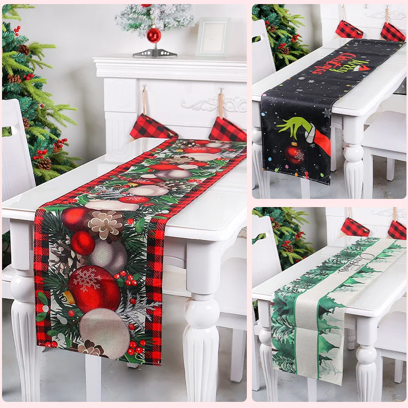 

Christmas Ball Rectangular tablecloth Party table tablecloth Navidad decorated 2023 Living Room Kitchen Christmas decorations