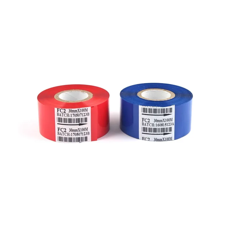 thermal printer ribbon ink thermal transfer round red and Blue belt Code tape FC2