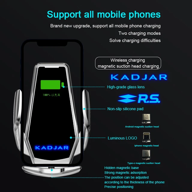 Soporte para teléfono móvil de coche para Renault Kadjar 2016