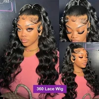 Invisible Drawstring Body Wave 360 hd Lace Front Wig Human Hair 250 Density Hidden Strap 360 Glueless Wigs Upgrade Cap For Woman 2