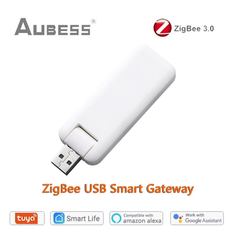

Aubess Tuya ZigBee USB Smart Gateway Smart Hub Wireless Bridge Smart Home Support Smart Life App Voice Control Alexa Google Home
