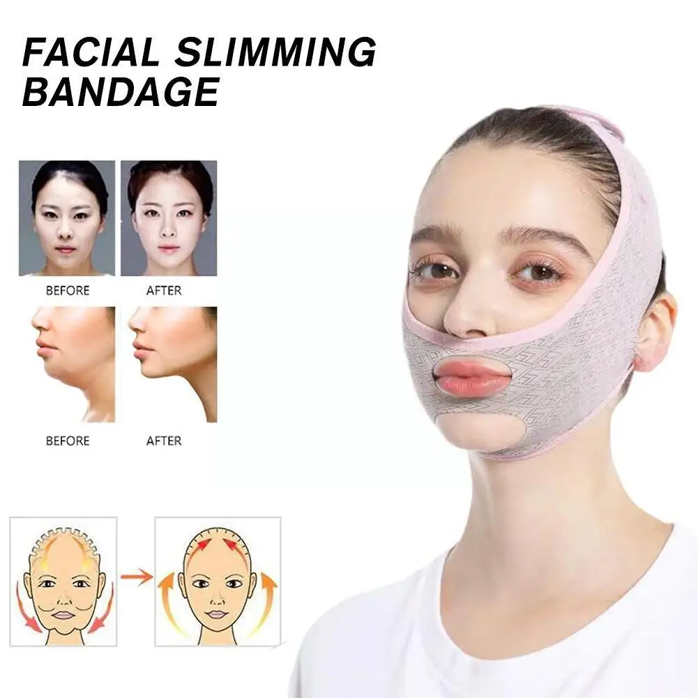 1 Pz Viso V Shaper Fasciatura Dimagrante Rilassamento Hot Double Ridurre Cintura Thining Massaggio Forma Lift Band Face Lift Chin U8T5