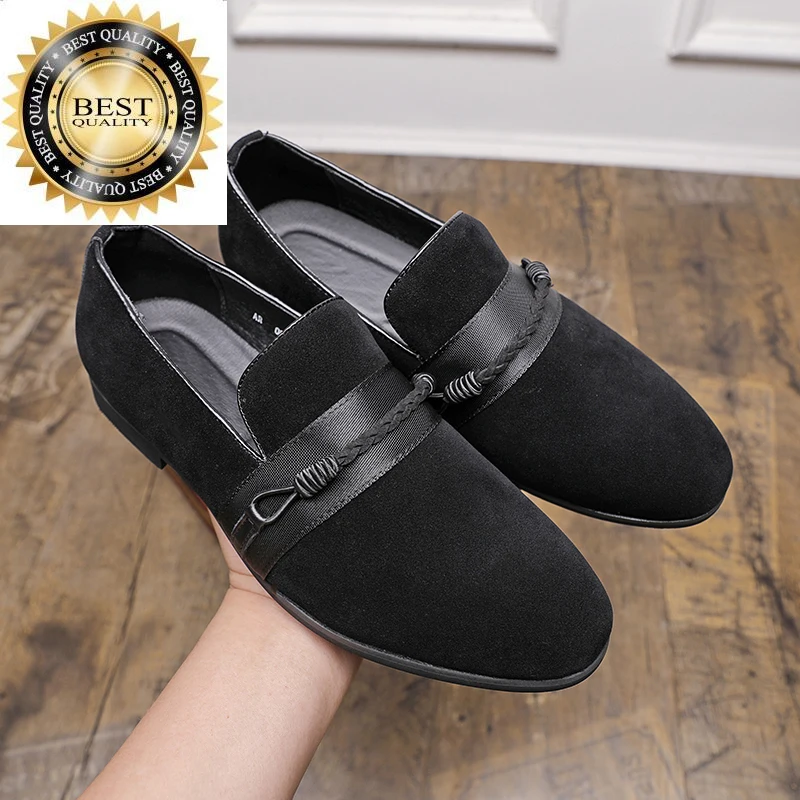 

Мокасины мужские кожаные без застежки, мягкие туфли на плоской подошве, повседневная обувь для взрослых, лоферы, большой размер 48