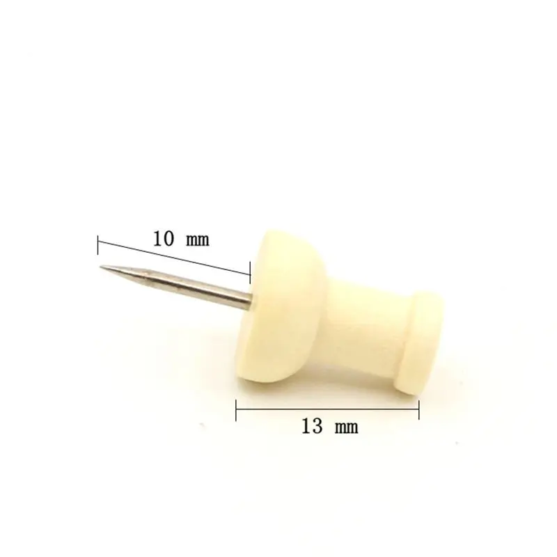 50pcs/lot Wooden Thumb Tack Map Markers Pin Pushpin Decorative Cork Board Photo Wall Thumbtacks For Home Office School Supplies