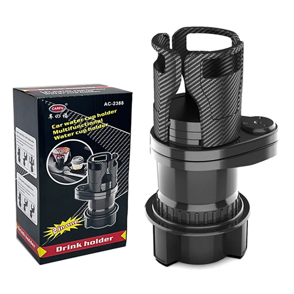 

Car Cup Holder 2 In 1 Adjustable Car Beverage Holder Expander Multifunctional Slip-proof Cup Holder AUTO Car Stand Organizer