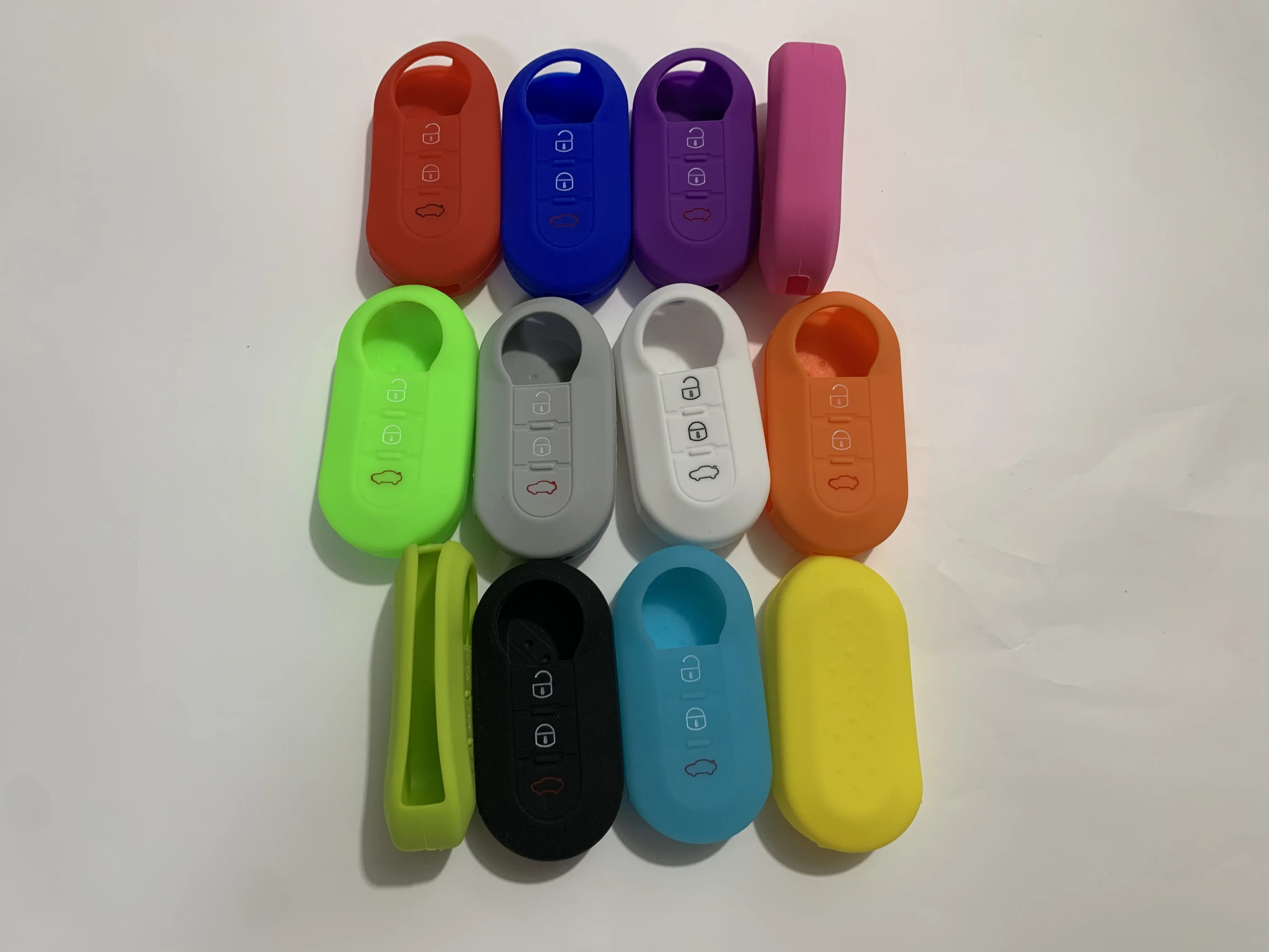 Silicone Remote Key Cover Case 3 Button Fit For Fiat 500 PANDA PUNTO BRAVO LANCIA YPSILON STILO DUCATO DELTA key case,key case cover,remote control case cover