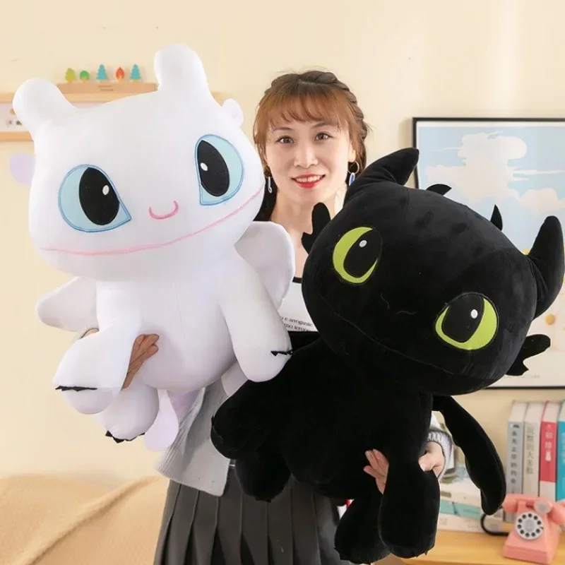 Large Toothless Dragon Body Pillow Cute Cartoon Dragon Plush Toy Soft Decorative Throw Pillow Cushion Anime Stuffed Doll Decor plush doll body pillow