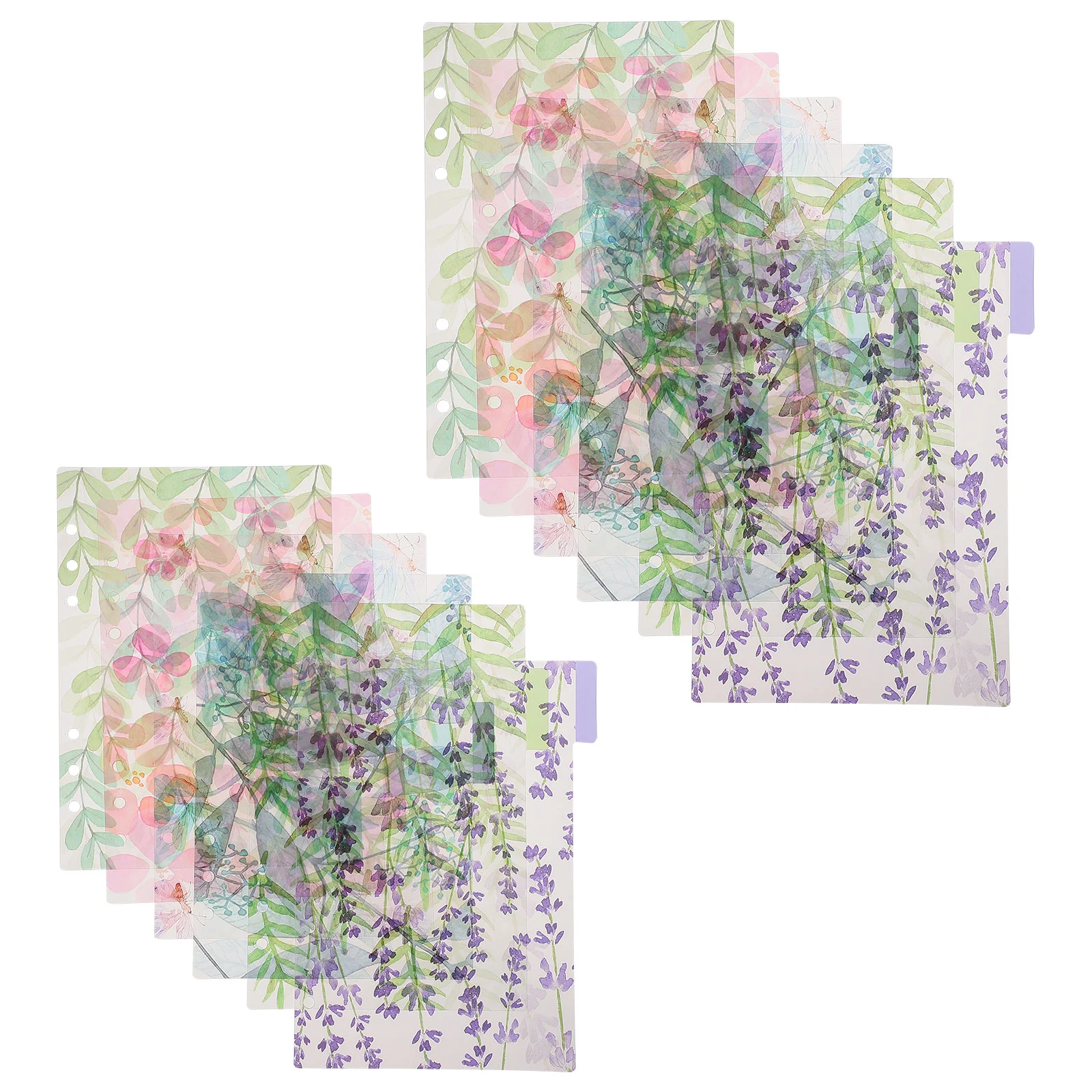 

Binder Dividers A5+ Binder Page Translucent Binder Cards for Notebook Travel Diary Journal Planner ( Assorted Color )