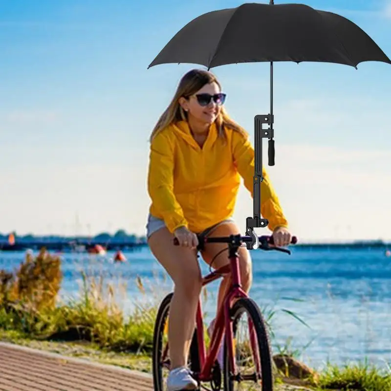 Bicycle Umbrella Holder Wheelchair Umbrella Connector Stroller Stands Any Angle Swivel Rain Gear Tool