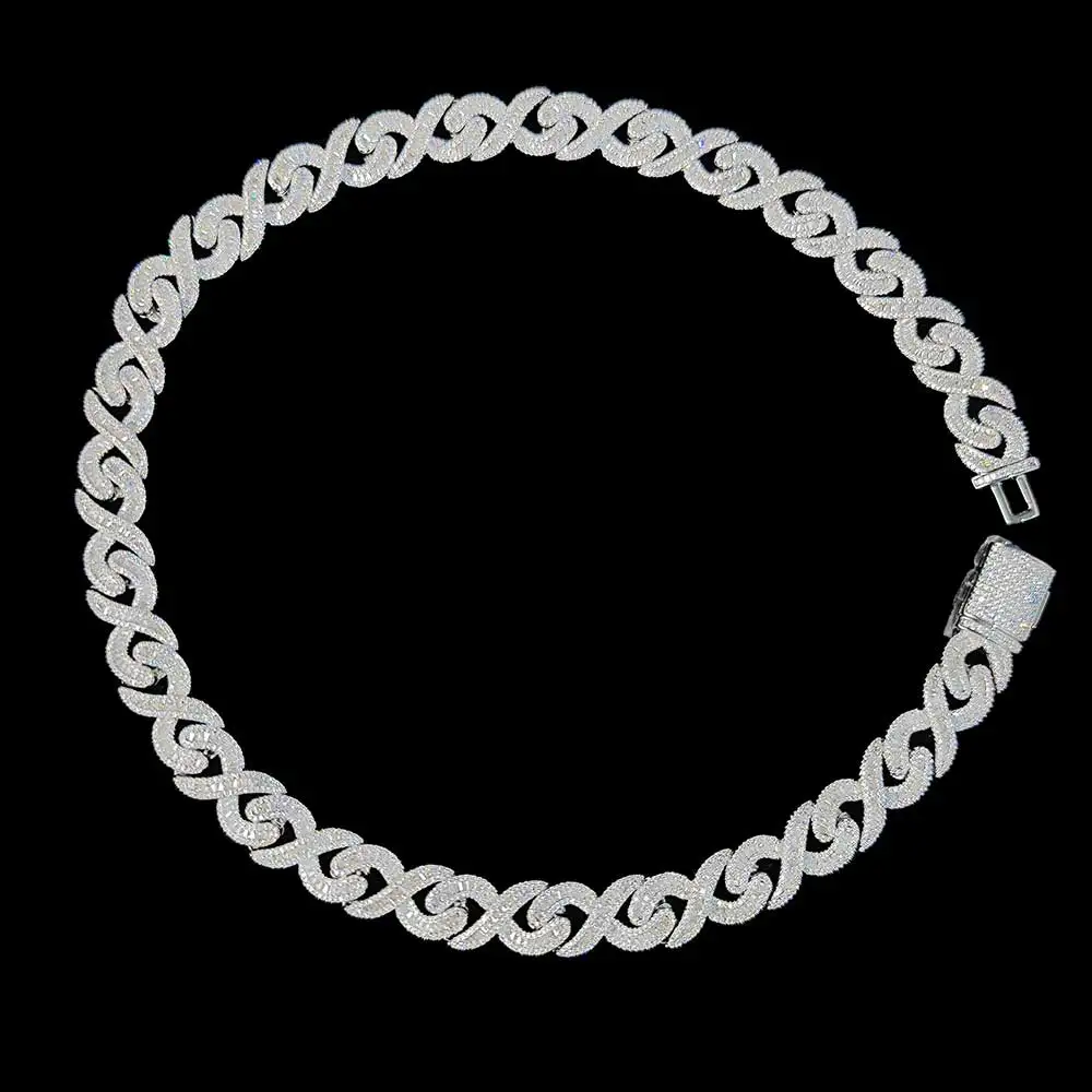 15MM Men Miami Chain Rectangle Cuban Necklace Iced Out Cubic Zirconia Gold Silver Color Hip Hop Punk Jewelry