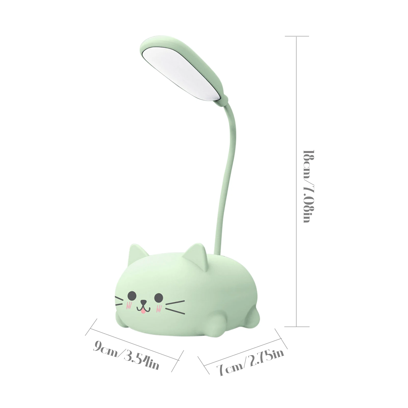 USB LED Table Light Foldable Cute Cat Eye Protection Lamp Rechargeable 400mAh Adjustable Gooseneck Kids Gifts for Bedroom Office 6