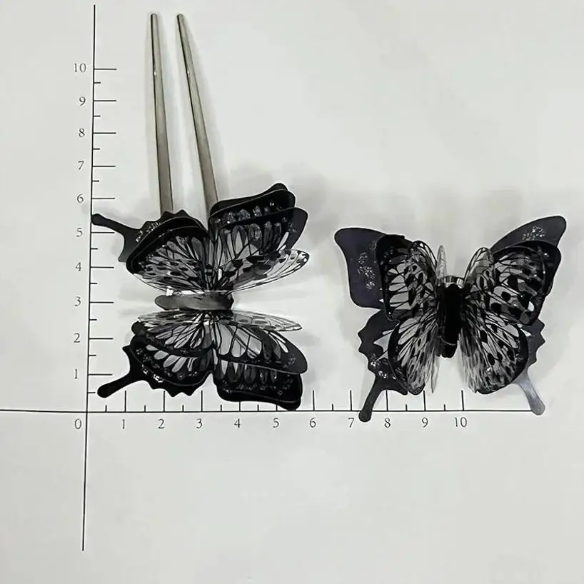 Women Fashion Versatile Dark Ring Geometric Butterfly Index Finger Ring Girls Personalized Open Ring Simple Gifts Accessories