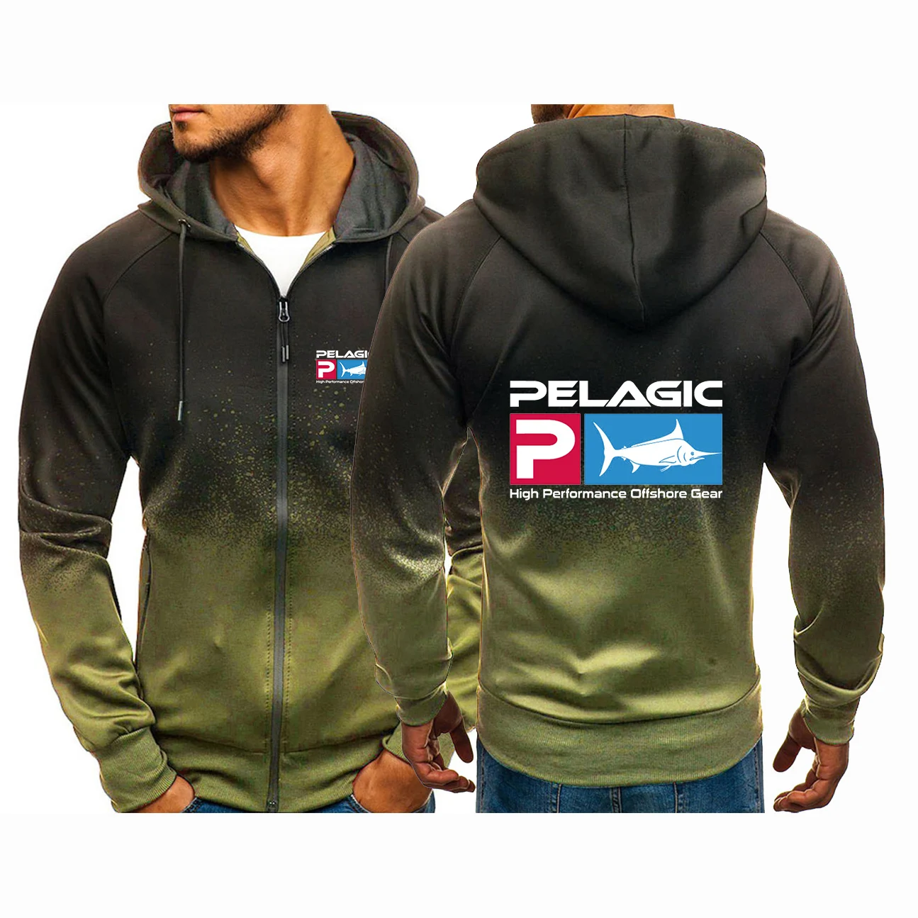 Pelagic 낚시 수중 남성 후드 지퍼 맨투맨 재킷, 패션 디자인, 용수철 가을 패션, 남성 캐주얼 코트, 2024 신제품