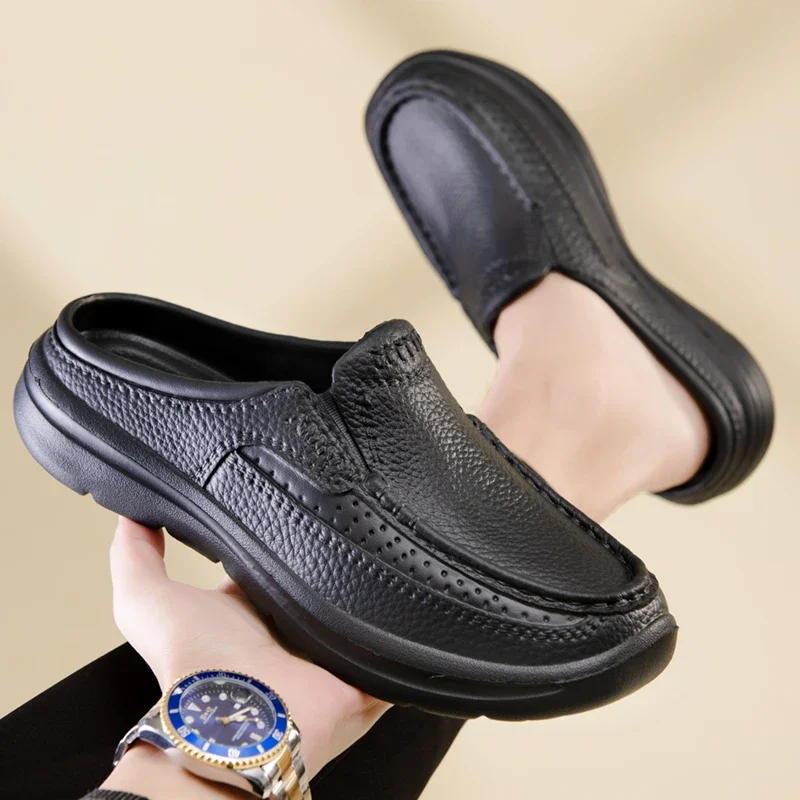 

New Fashion Sandals High Quality Slippers Soft Sole Beach Sandals Men Slip On Driving Shoes Chef Shoes Breathable EVA Shoes