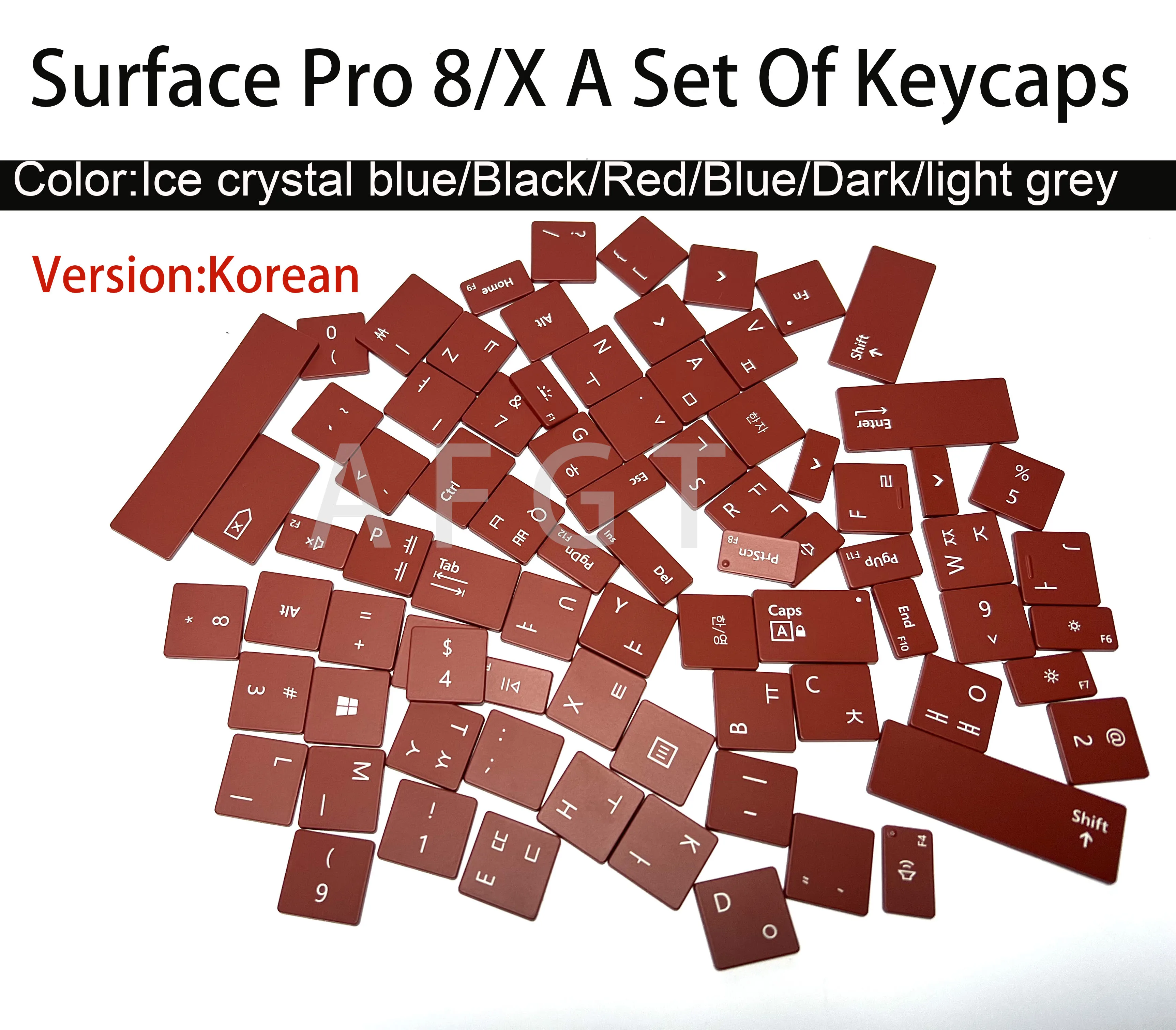 Original For Surface Pro8 ProX Key Cap Keyboard Cap 1983 1876 Complete Set Of Keycaps Black Grey Blue Red Korean