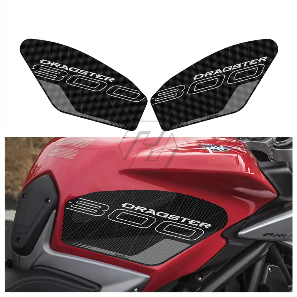 For MV Agusta DRAGSTER 800 RC RR AMERICA PIRELLI 2019-2020 Sticker Motorcycle Side Tank Pad Protection Knee Grip Anti-slip