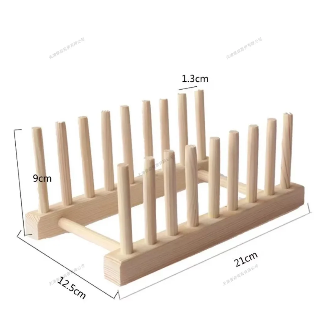 2025 DIY Locker Bamboo Drain Rack Wooden Plate Rack Dish Rack Kitchen Organizer for Plates/Cutting Boards/Plates/Cups/Pot Lid 6